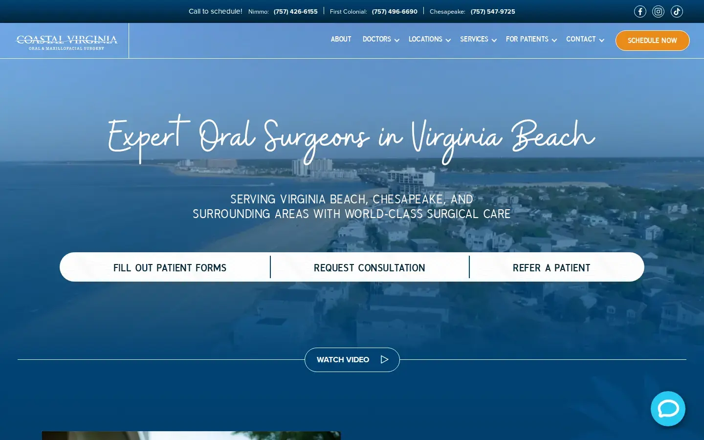Homepage preview of Coastal Virginia Oral & Maxillofacial Surgery