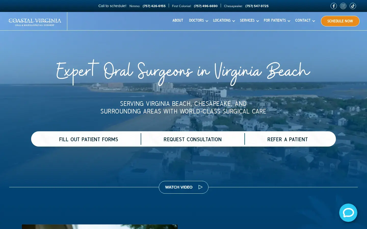 Homepage preview of Coastal Virginia Oral & Maxillofacial Surgery