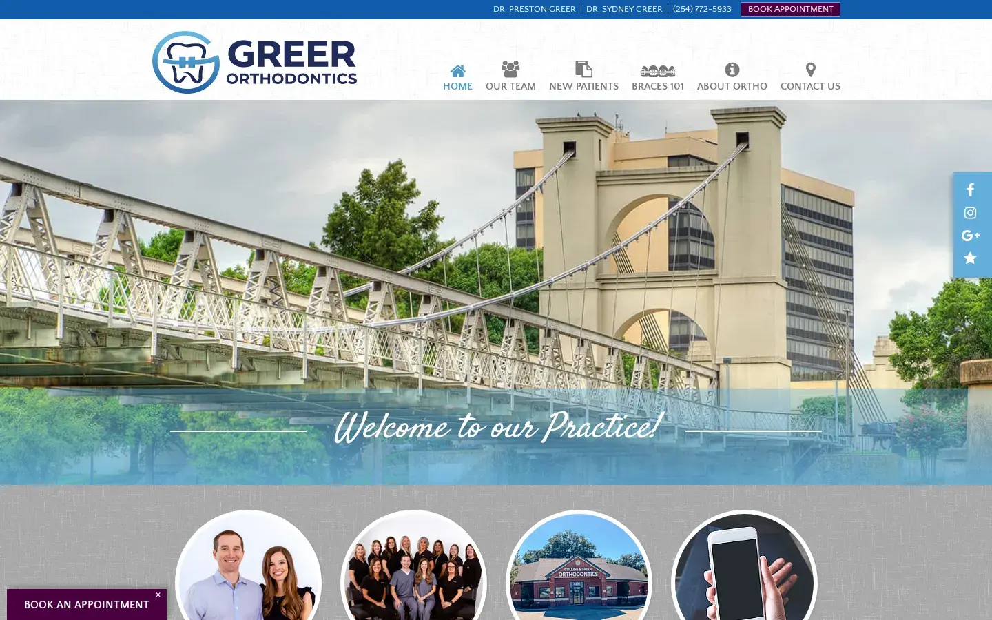 Homepage preview of Collins and Greer Orthodontics