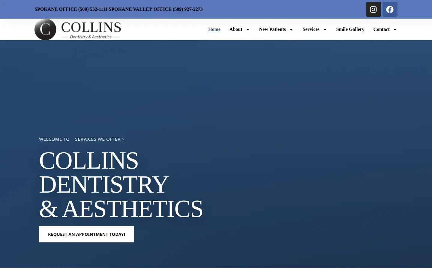 Homepage preview of Collins Dentistry & Aesthetics