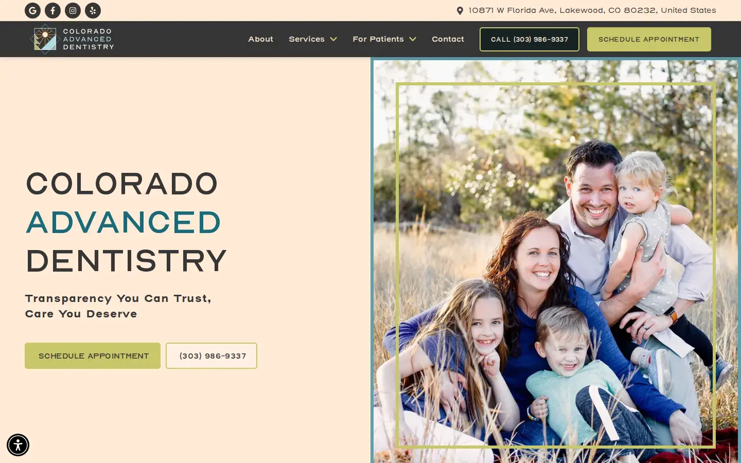 Homepage preview of Colorado Advanced Dentistry