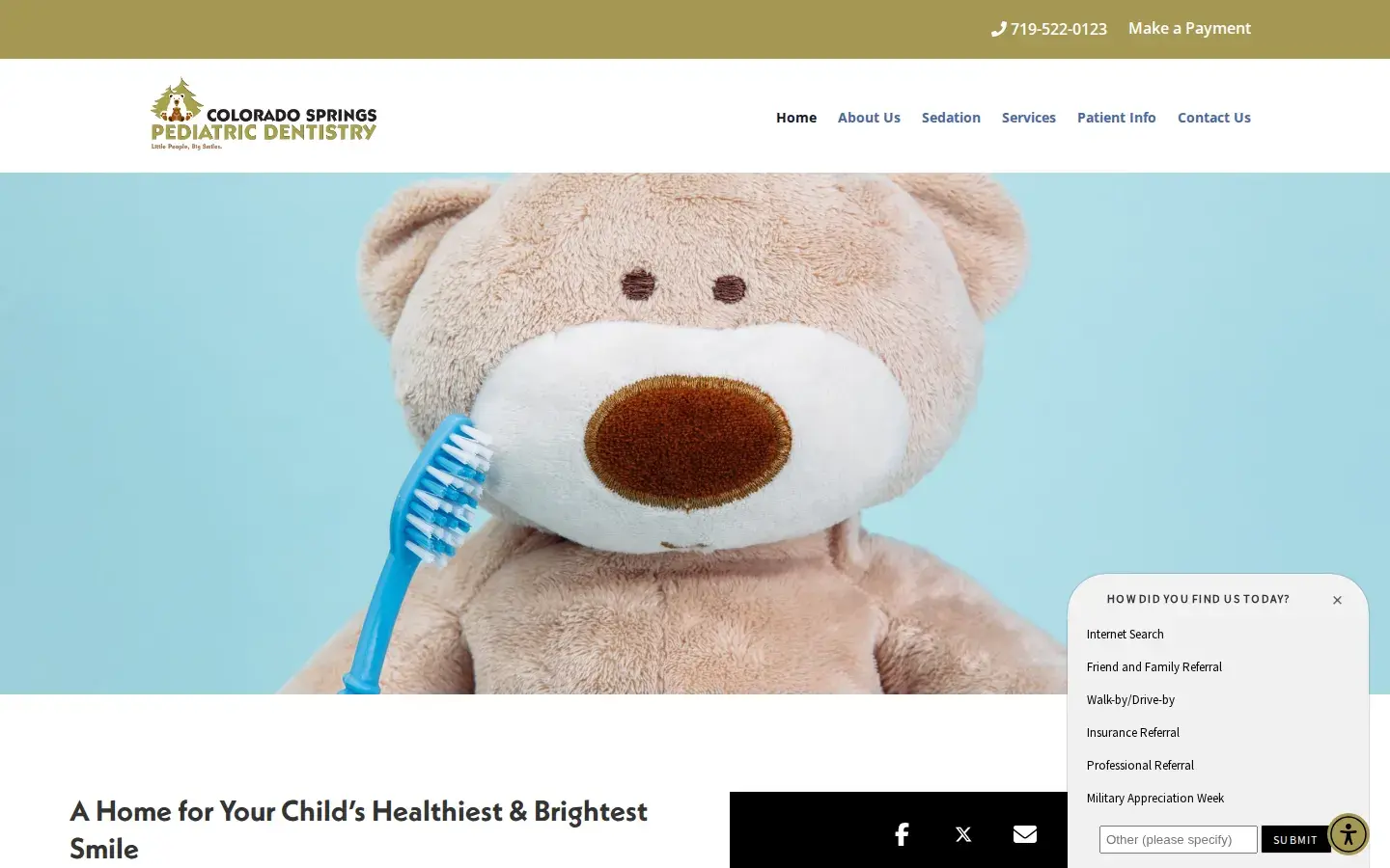 Homepage preview of Colorado Springs Pediatric Dentistry North