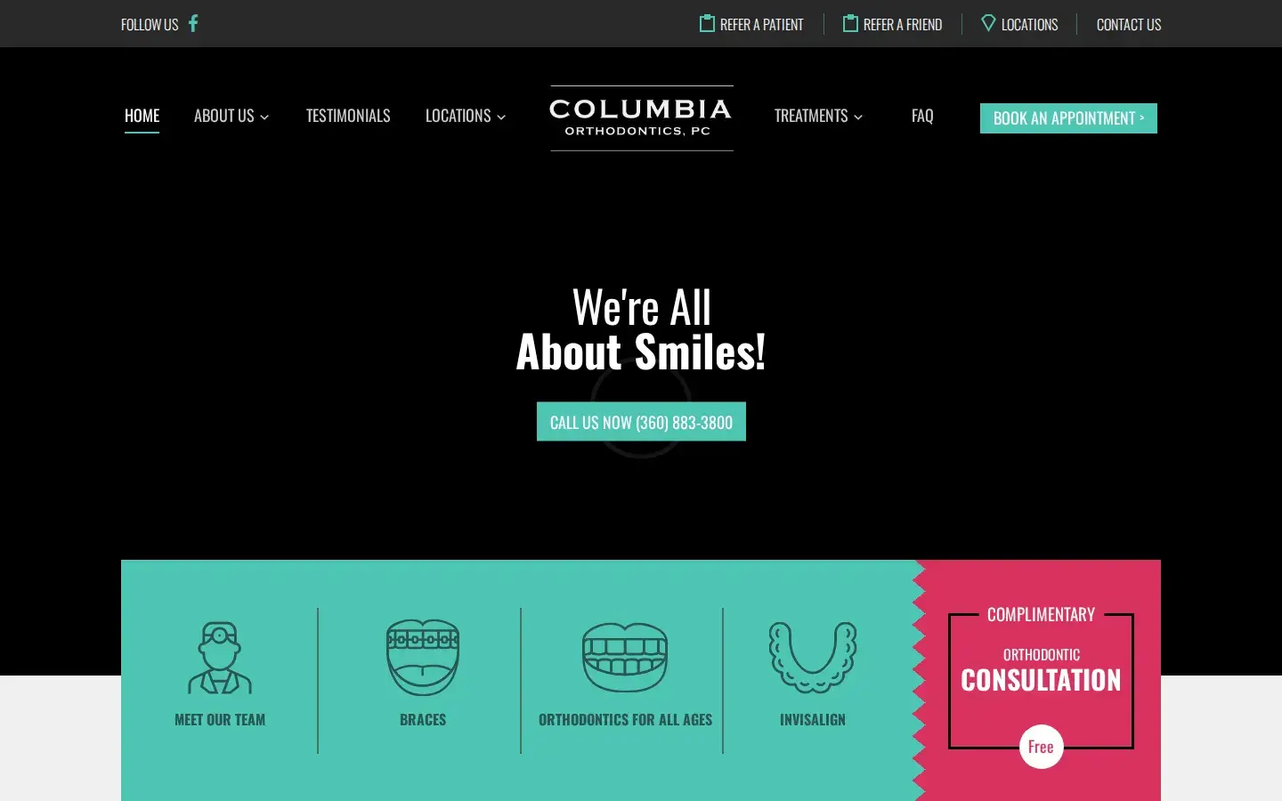 Homepage preview of Columbia Orthodontics, PC