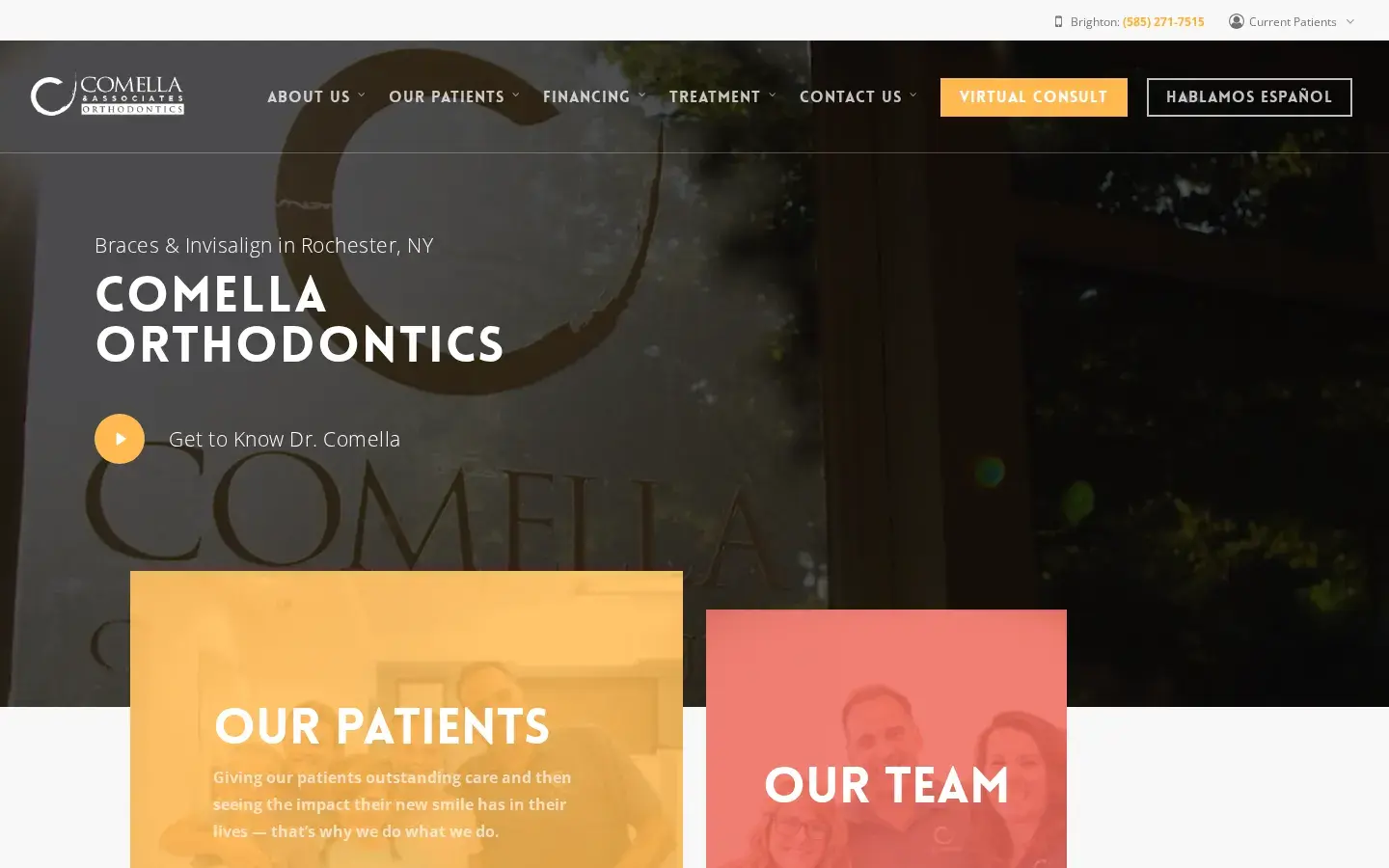 Homepage preview of Comella Orthodontics