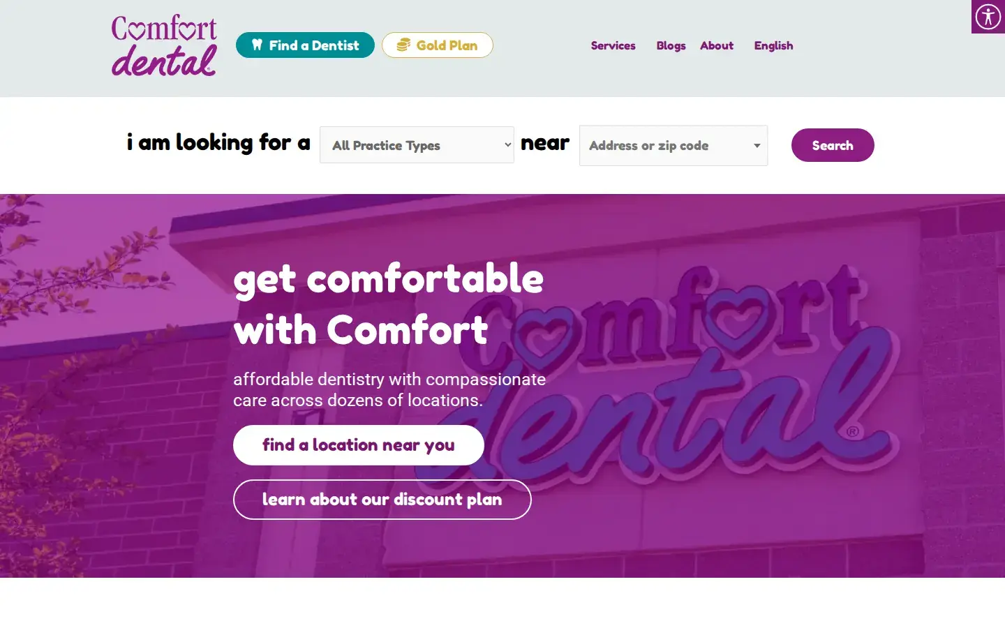Homepage preview of Comfort Dental Braces North