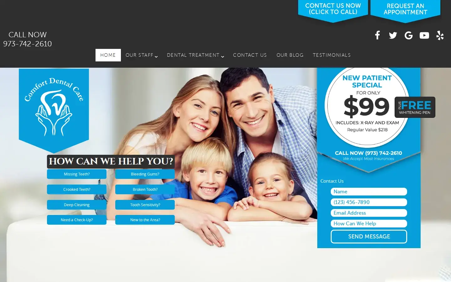 Homepage preview of Comfort Dental Care