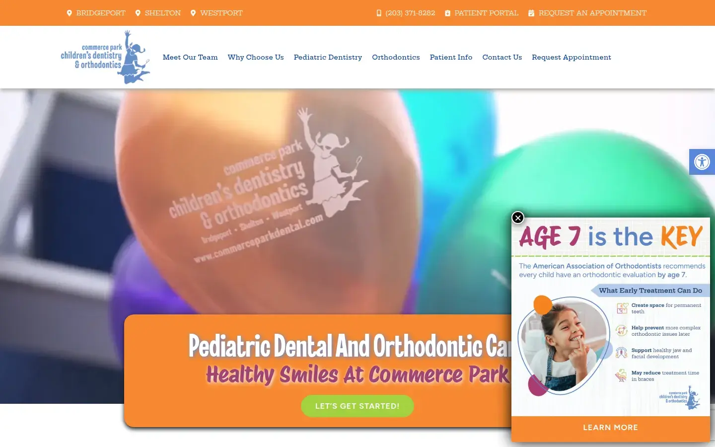 Homepage preview of Commerce Park Children’s Dentistry & Orthodontics
