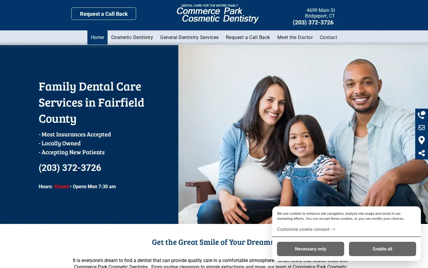 Homepage preview of Commerce Park Cosmetic Dentistry LLC