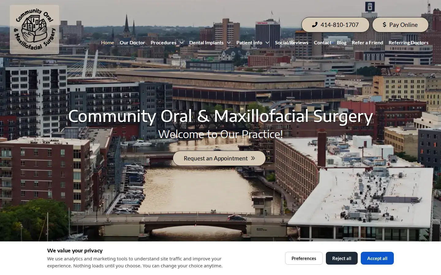 Homepage preview of Community Oral & Maxillofacial Surgery