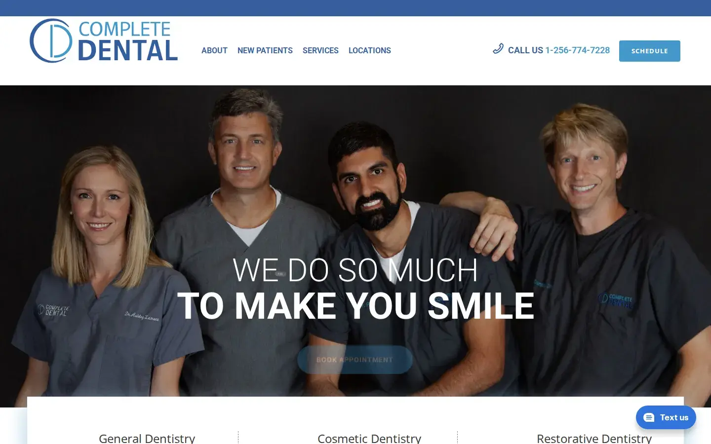 Homepage preview of Complete Dental Huntsville