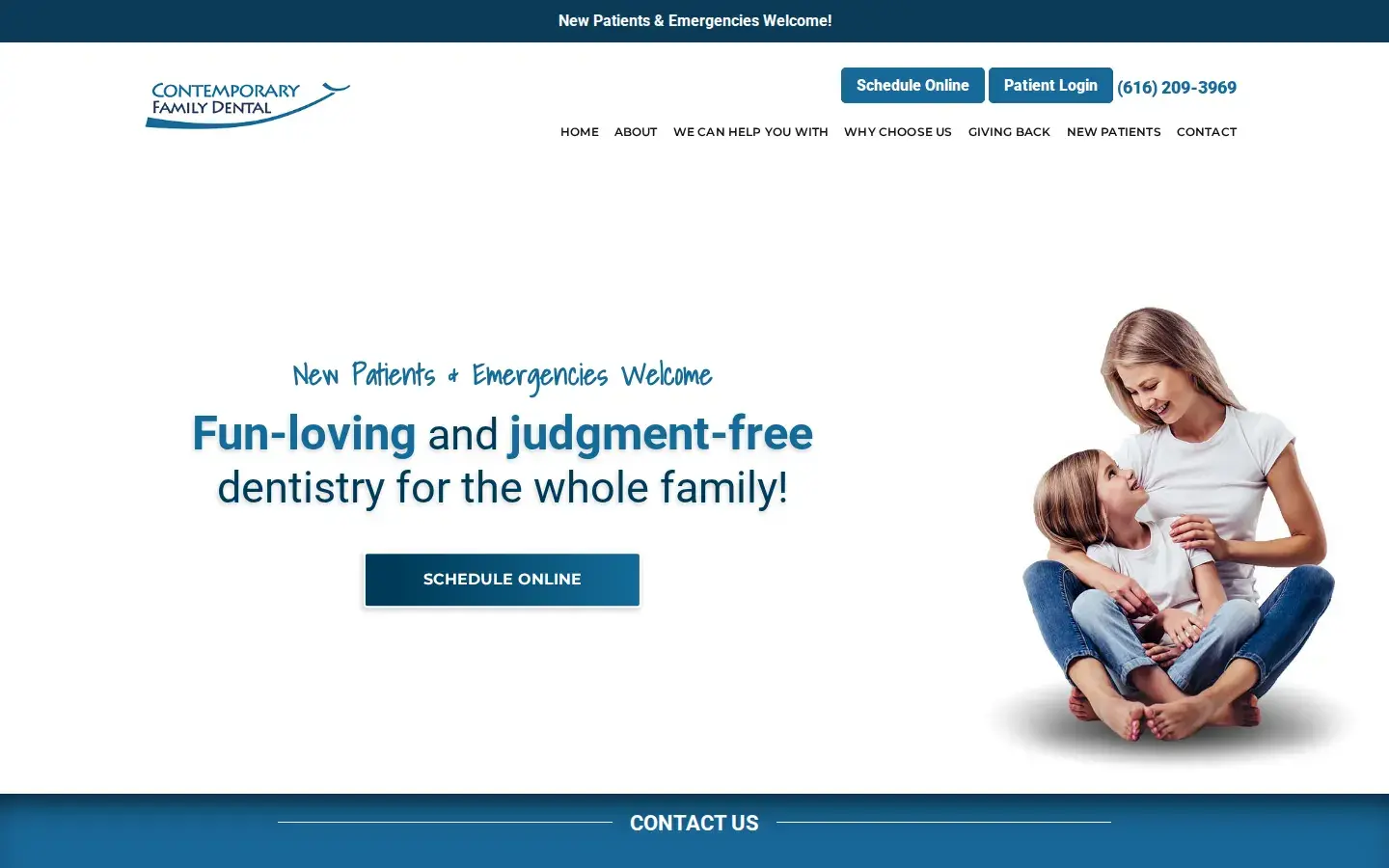 Homepage preview of Contemporary Family Dental