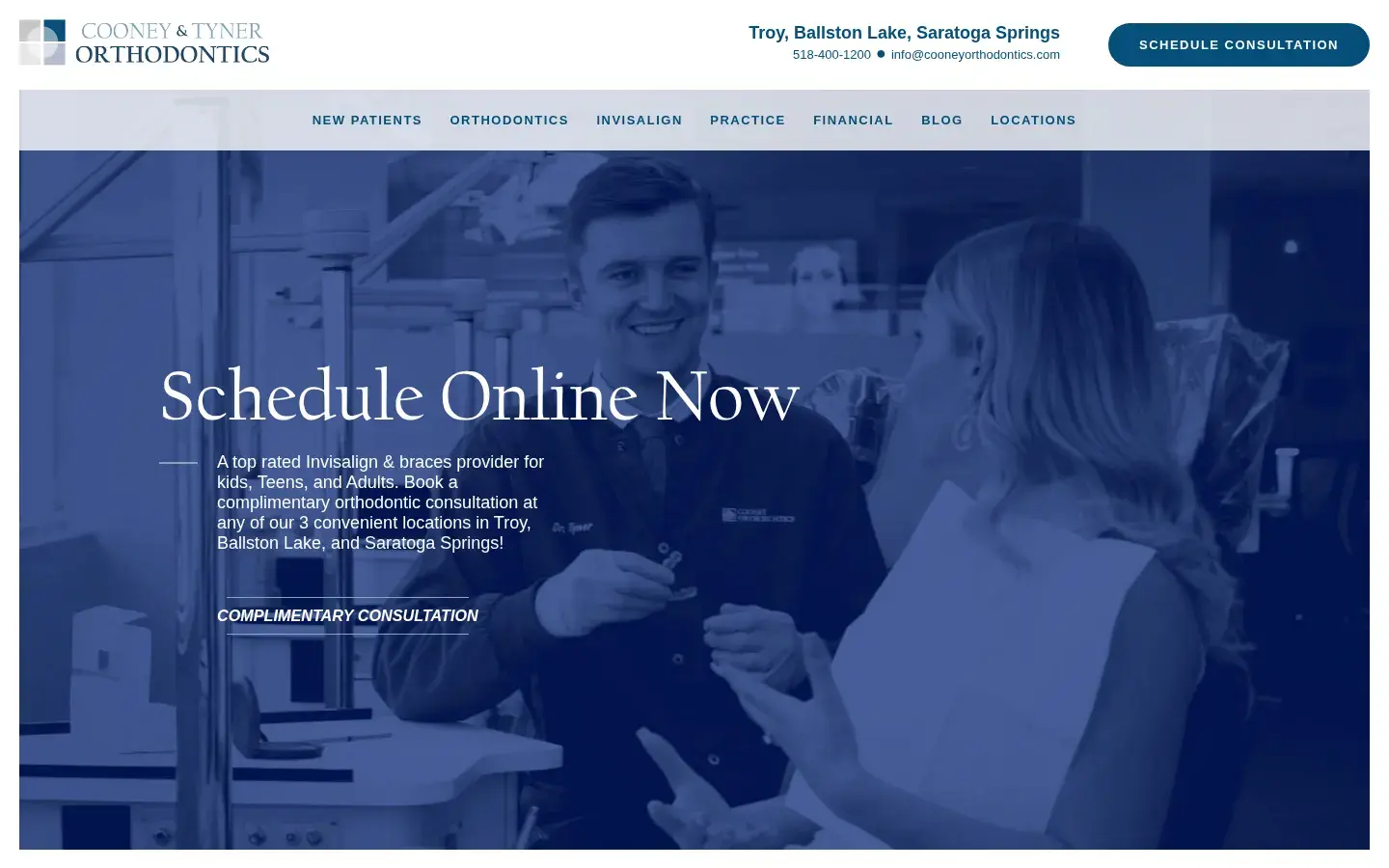Homepage preview of Cooney Orthodontics - Troy