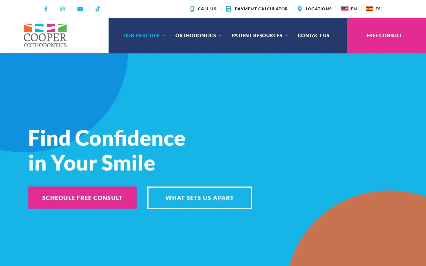 Homepage preview of Cooper Orthodontics
