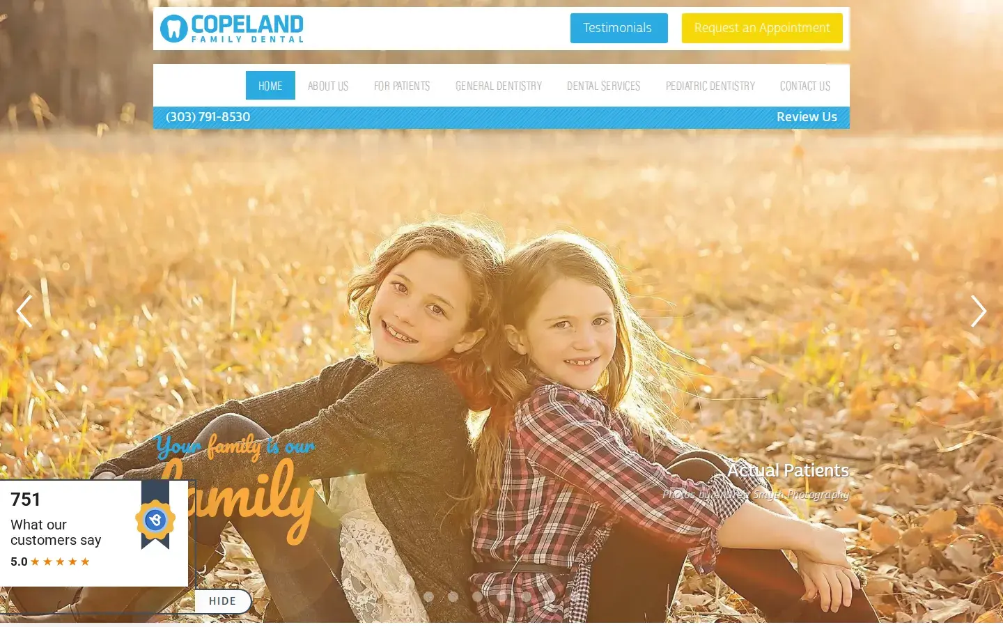 Homepage preview of Copeland Family Dental