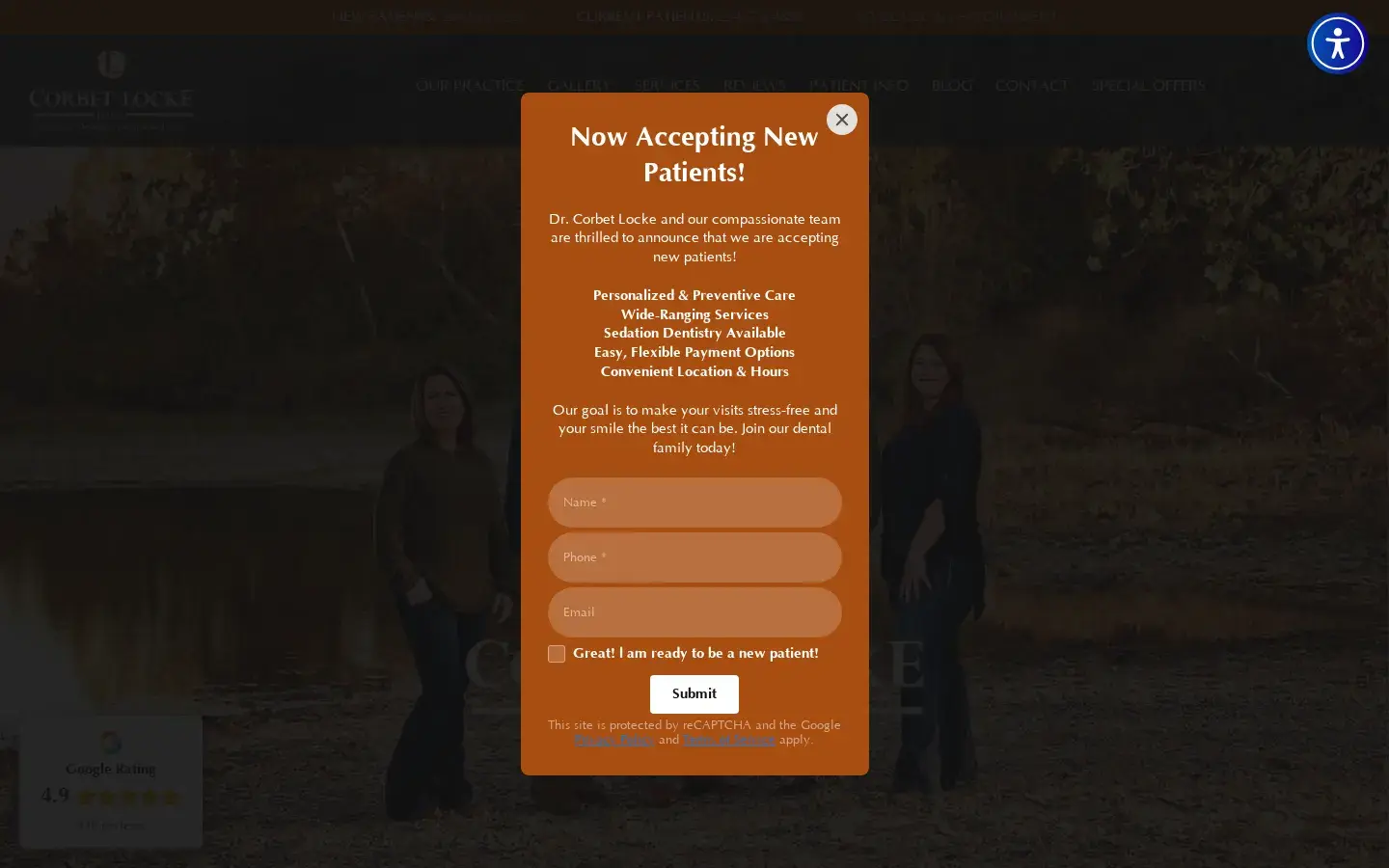 Homepage preview of Corbet Locke DDS