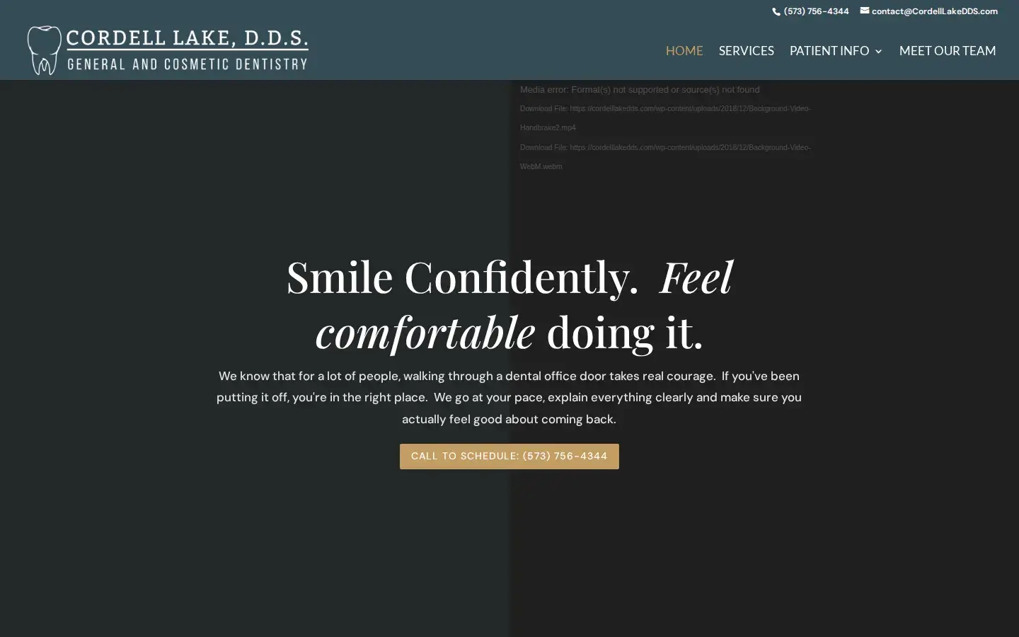 Homepage preview of Cordell Lake, DDS