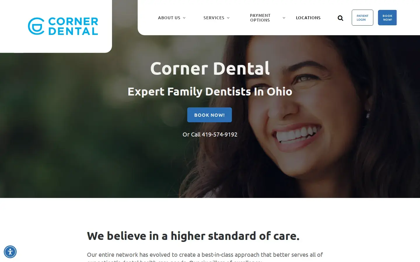 Homepage preview of Corner Dental Lewis