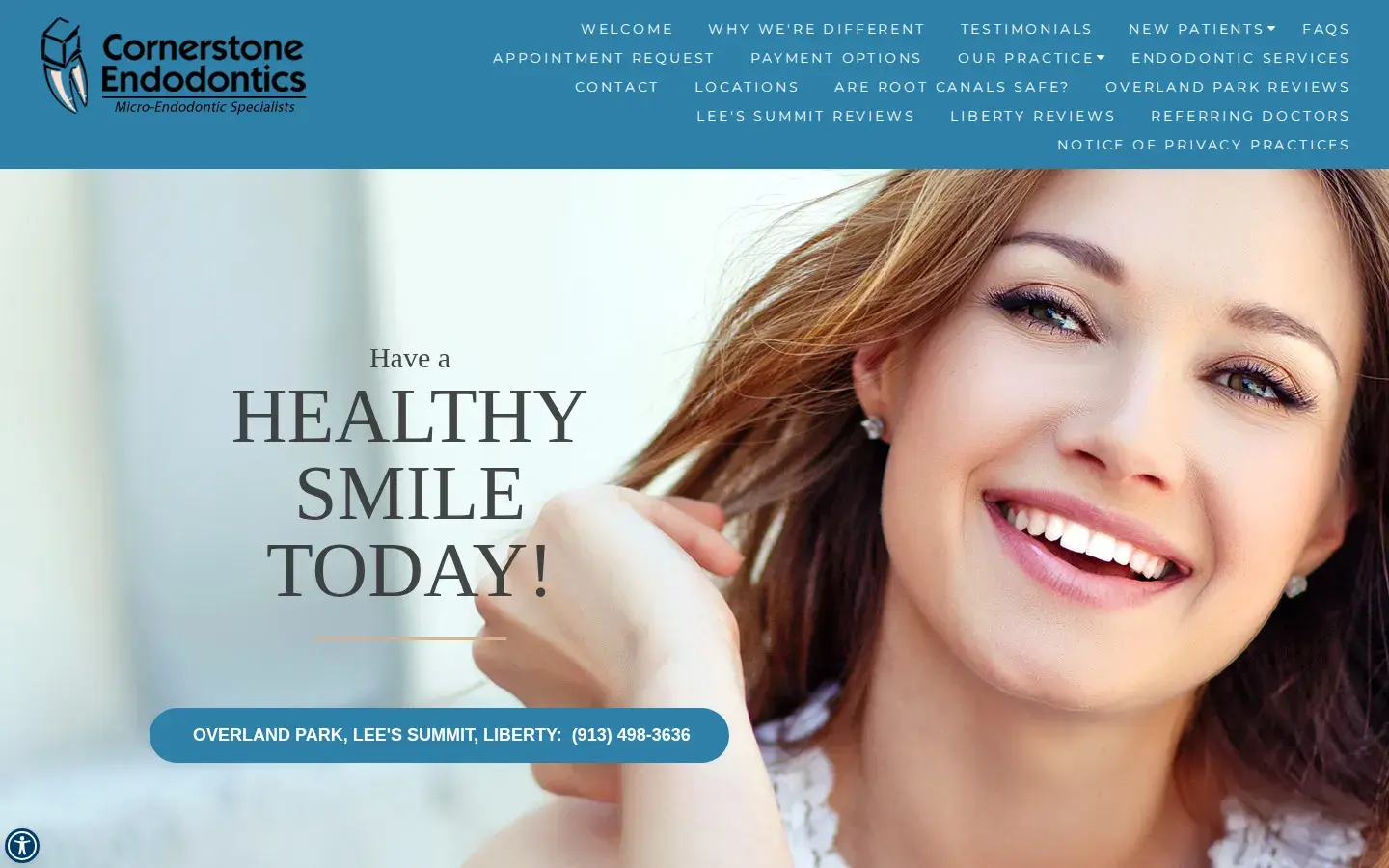 Homepage preview of Cornerstone Endodontics