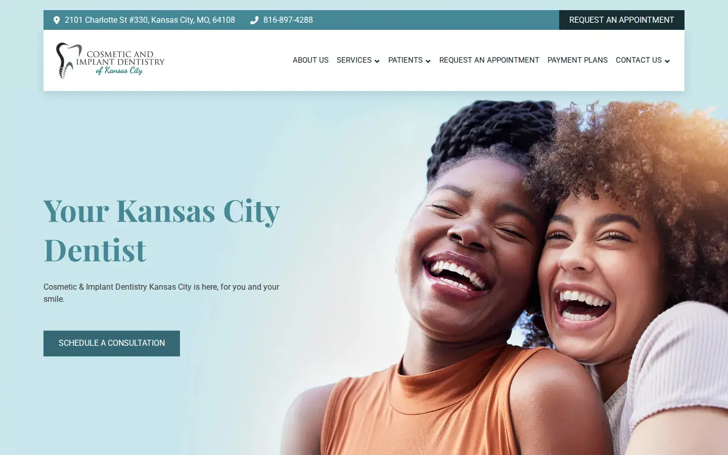 Homepage preview of Cosmetic and Implant Dentistry of Kansas City