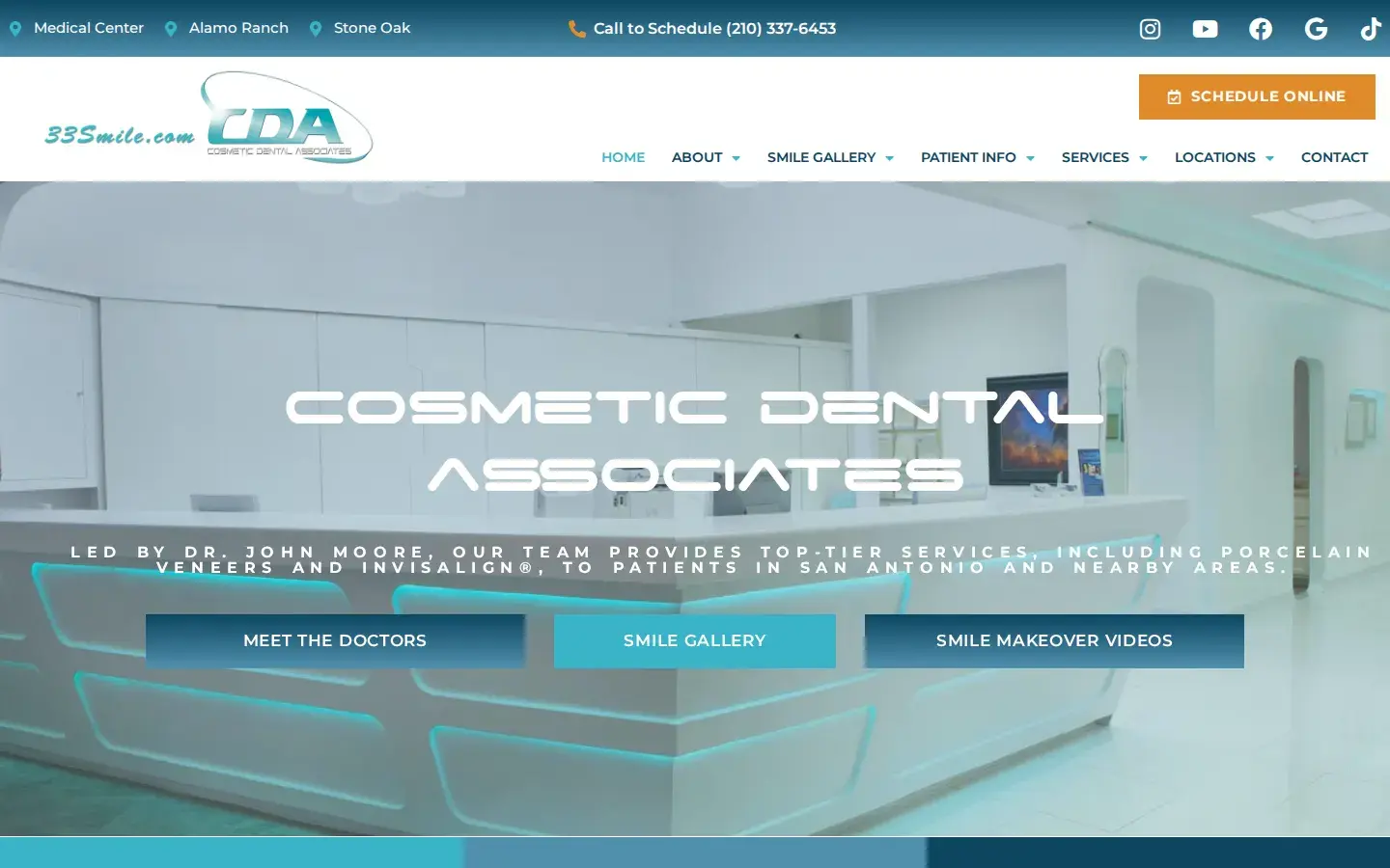 Homepage preview of Cosmetic Dental Associates