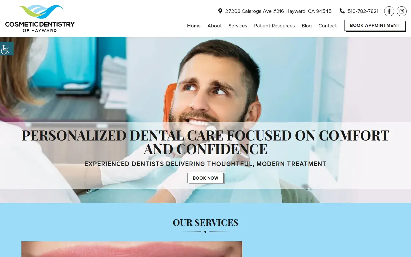 Homepage preview of Cosmetic Dentistry of Hayward