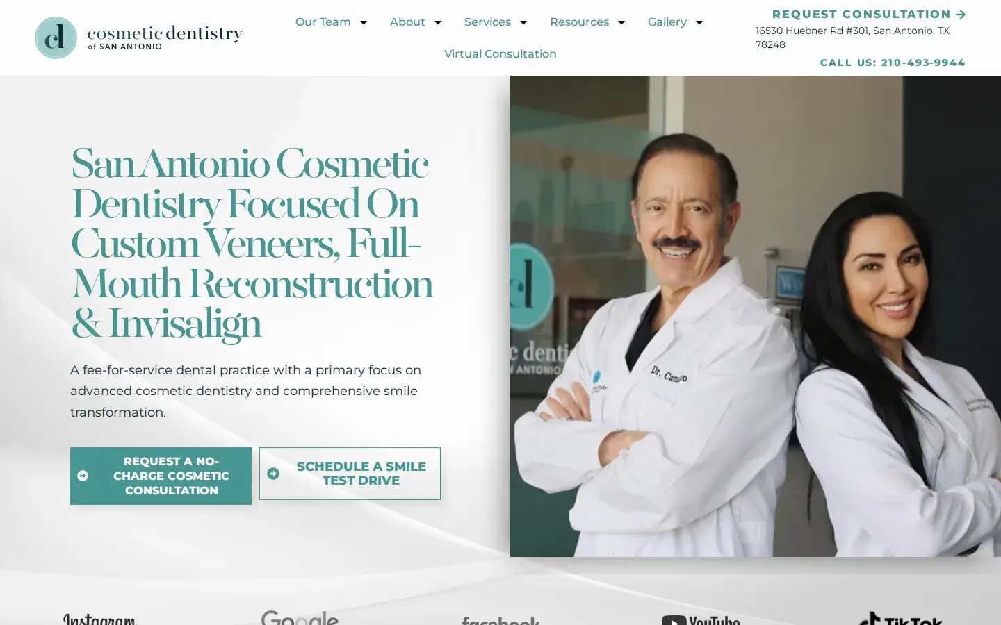 Homepage preview of Cosmetic Dentistry of San Antonio