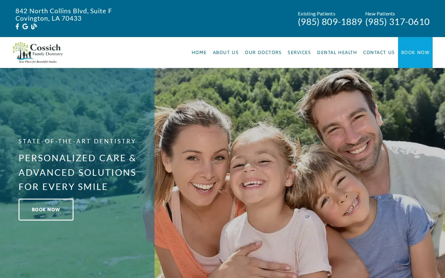 Homepage preview of Cossich Family Dentistry