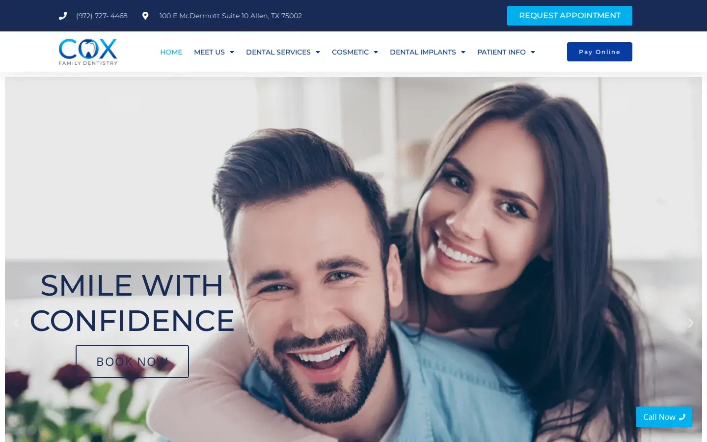 Homepage preview of Cox Family Dentistry