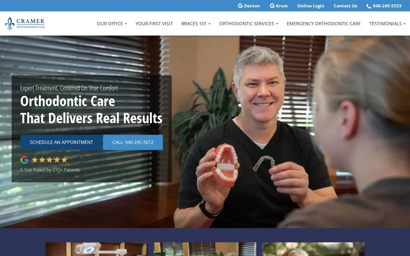Homepage preview of Cramer Orthodontics