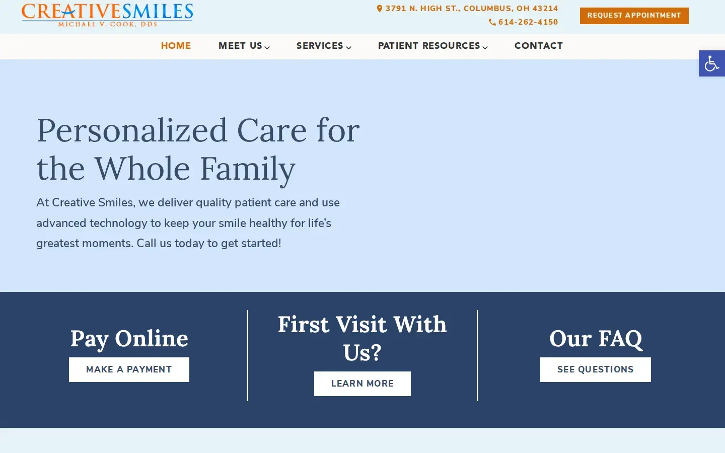 Homepage preview of Creative Smiles
