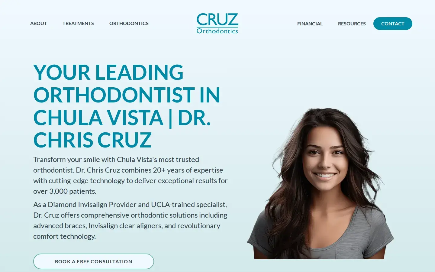 Homepage preview of Cruz Orthodontics