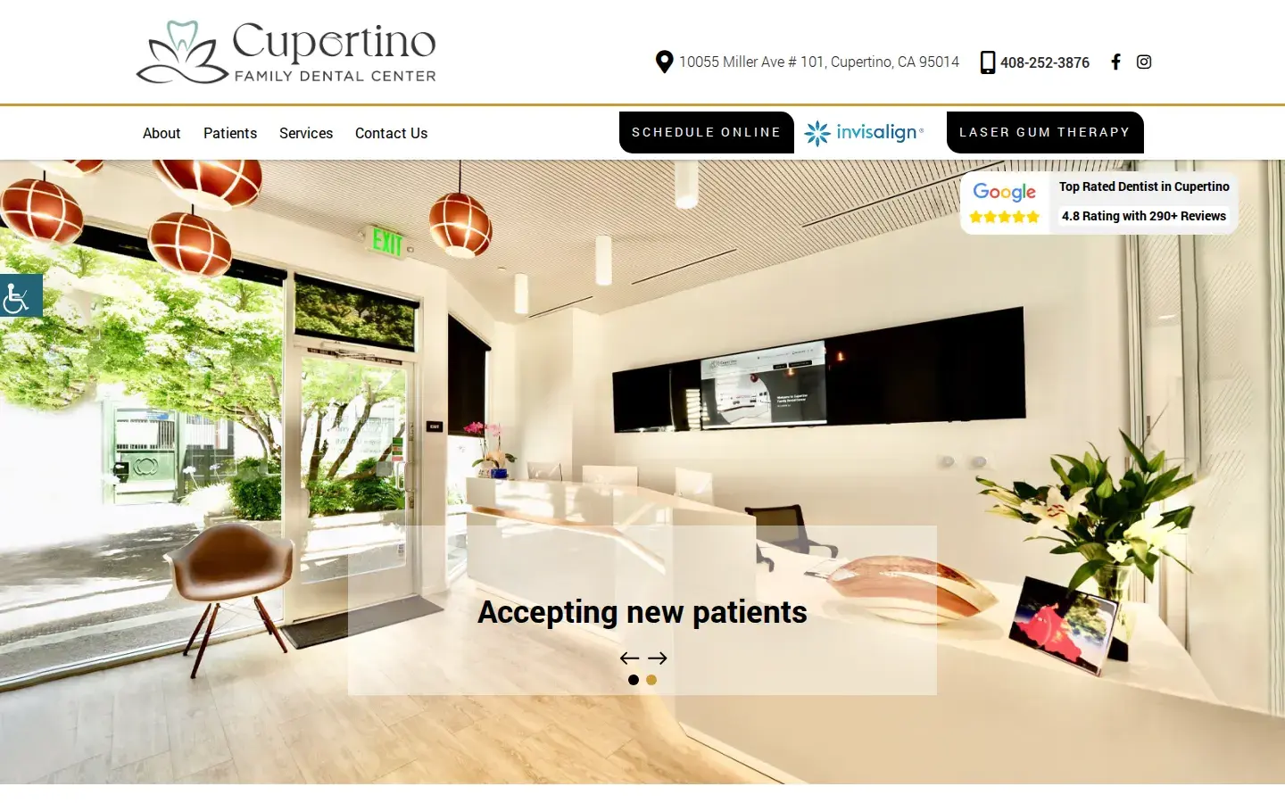 Homepage preview of Cupertino Family Dental