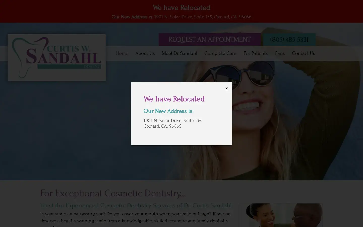 Homepage preview of Curtis W. Sandahl, DDS
