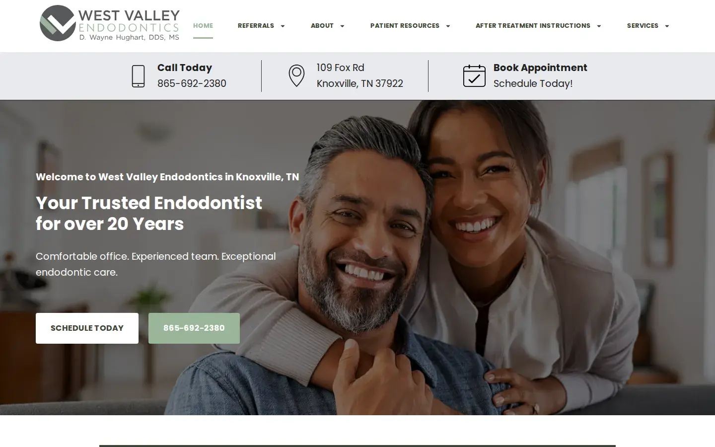 Homepage preview of D. Wayne Hughart, DDS, MS