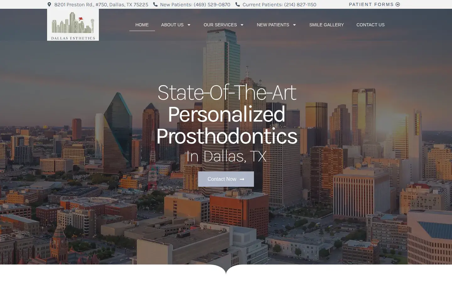 Homepage preview of Dallas Esthetics