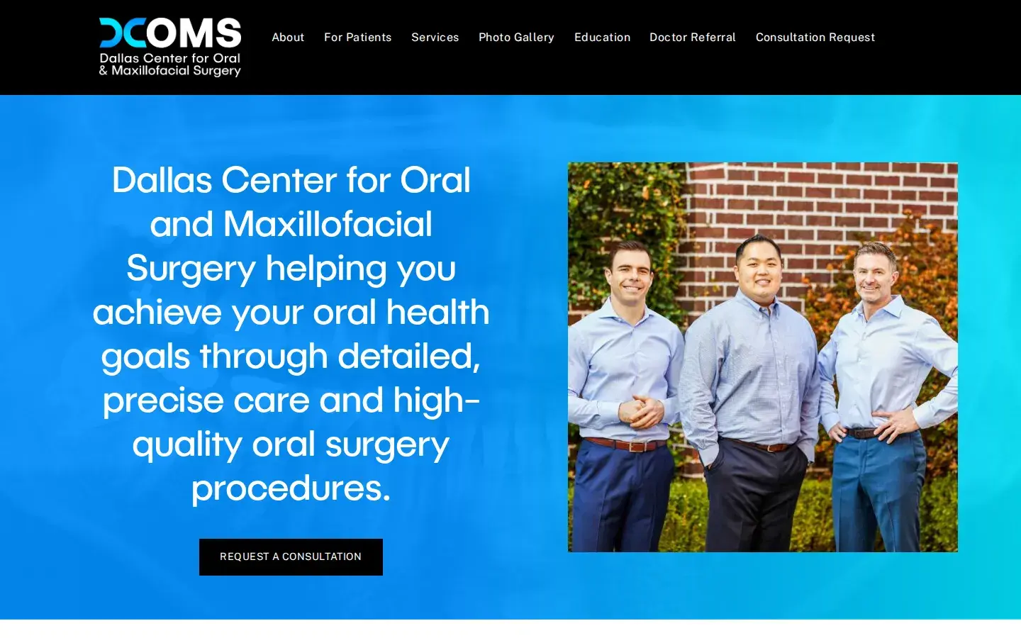 Homepage preview of Dallas Oral Surgery Associates