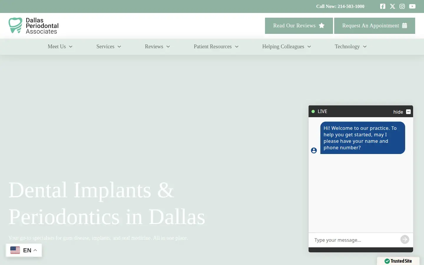 Homepage preview of Dallas Periodontal Associates