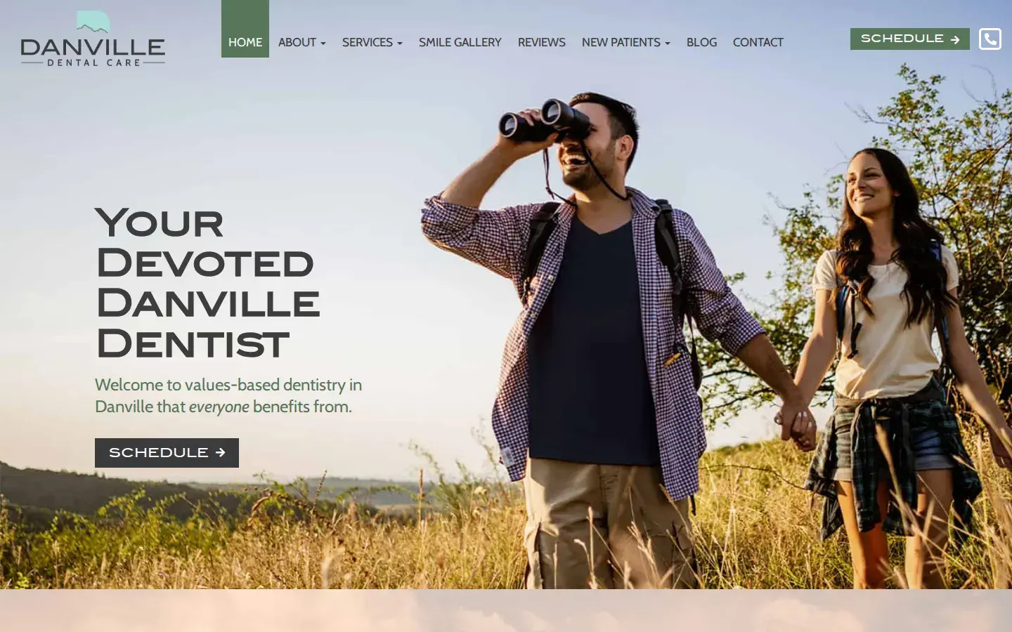 Homepage preview of Danville Dental Care