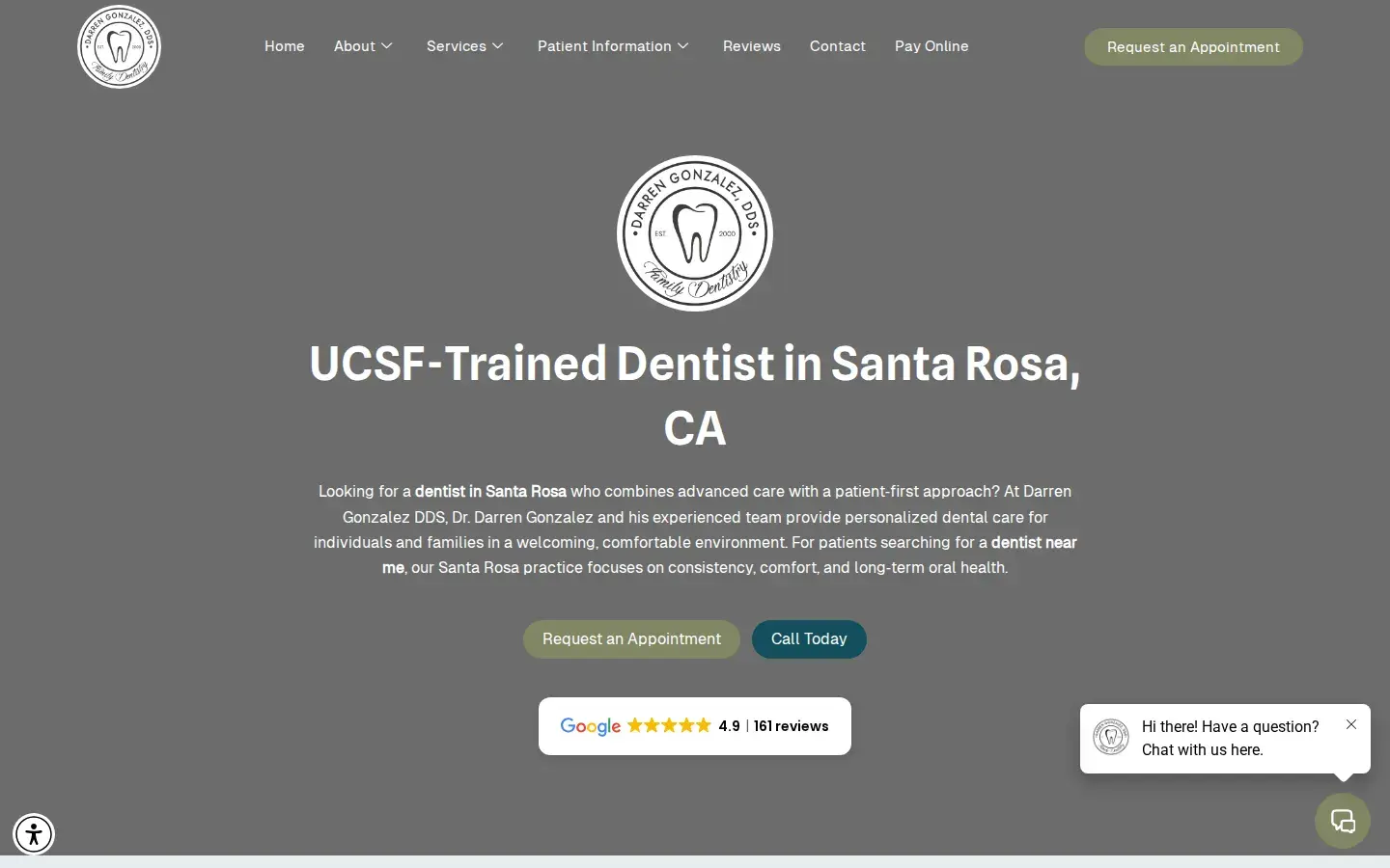 Homepage preview of Darren Gonzalez, DDS