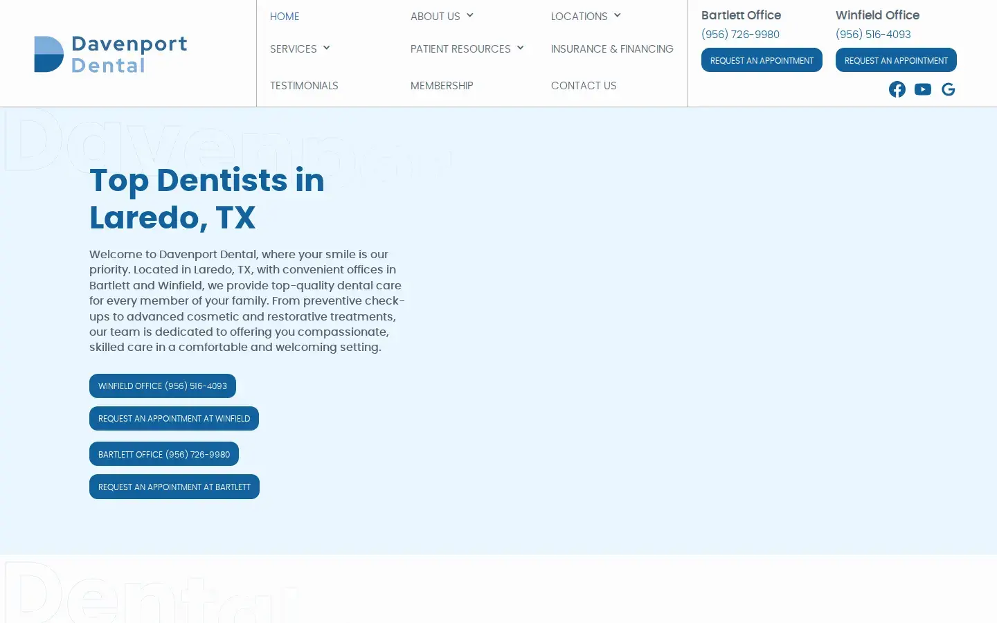 Homepage preview of Davenport Dental Group