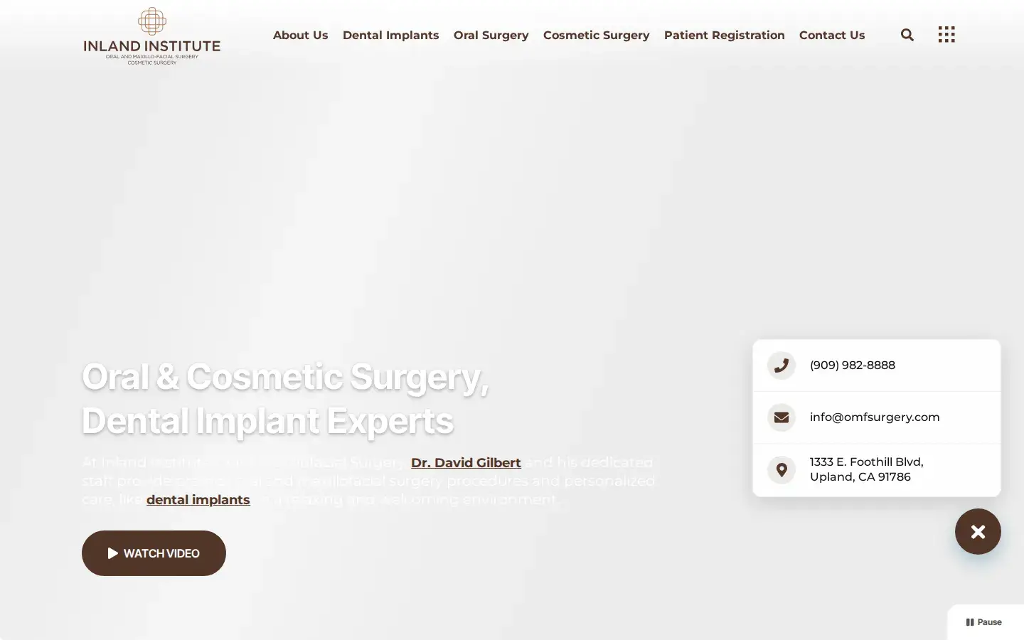 Homepage preview of David H. Gilbert DDS, MS, MBA Inc.