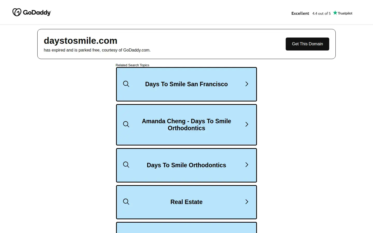 Homepage preview of Days to Smile Orthodontics