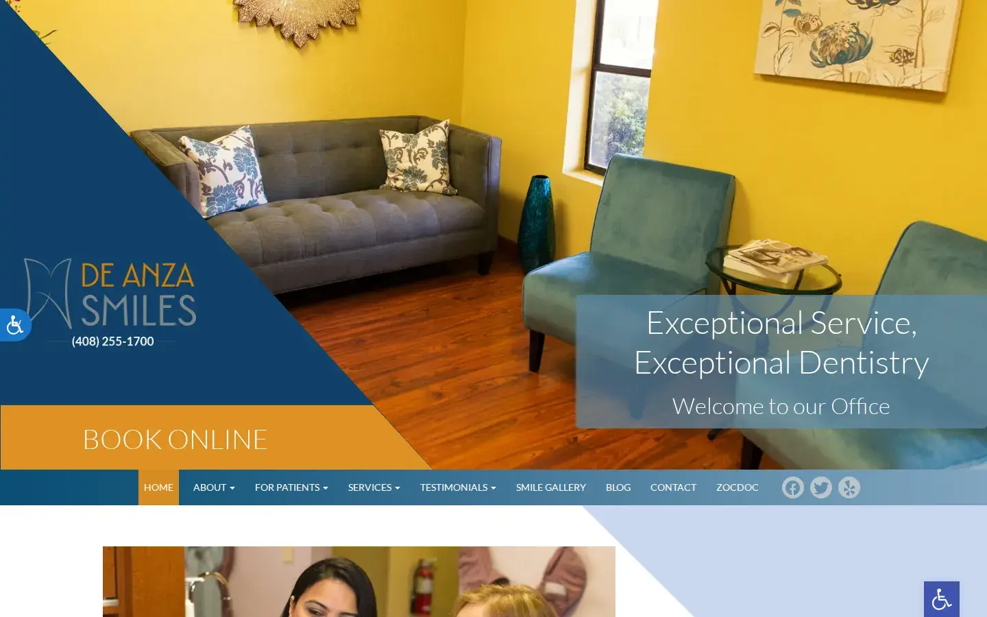 Homepage preview of De Anza Smiles