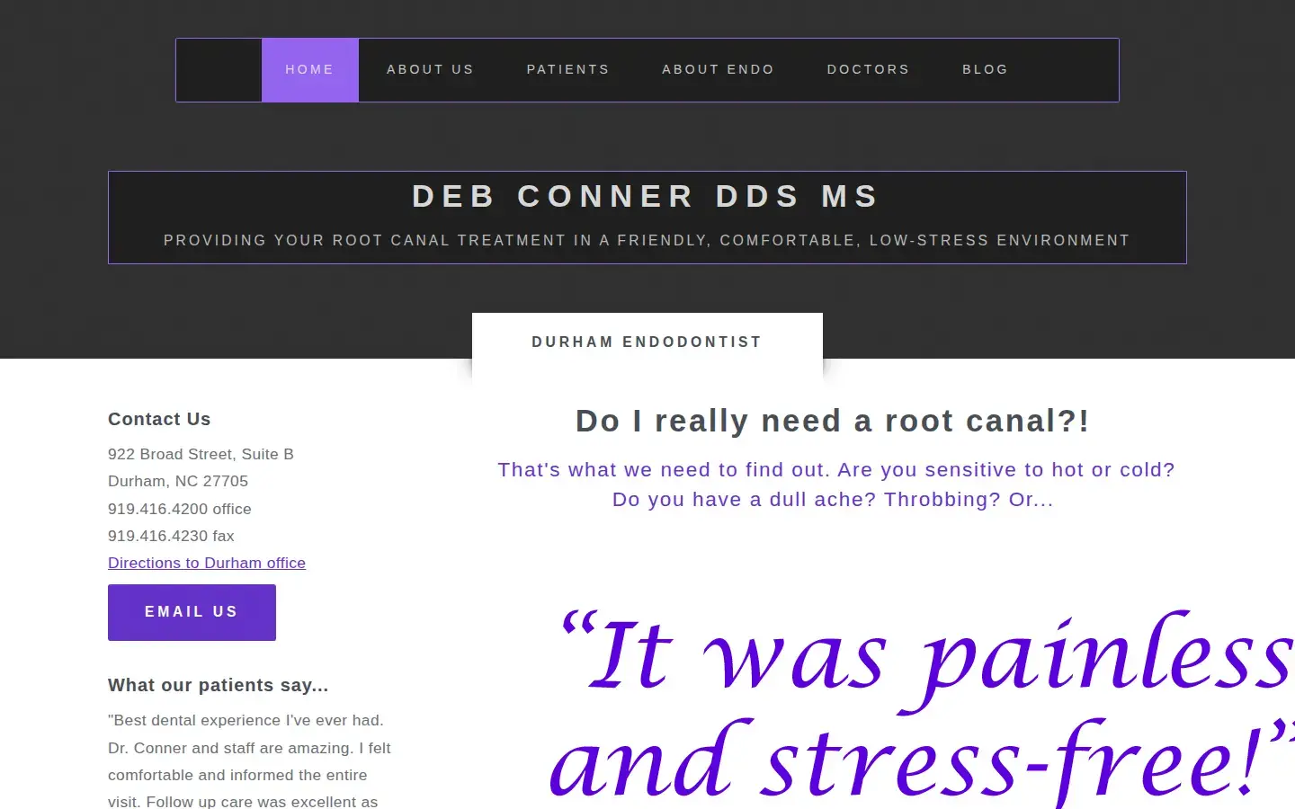 Homepage preview of Deb Conner, DDS, MS