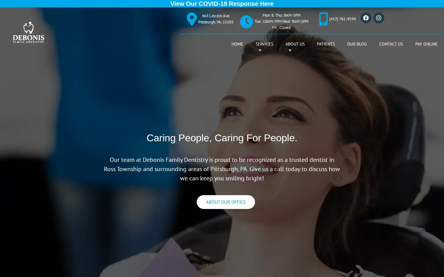 Homepage preview of DeBonis Family Dentistry