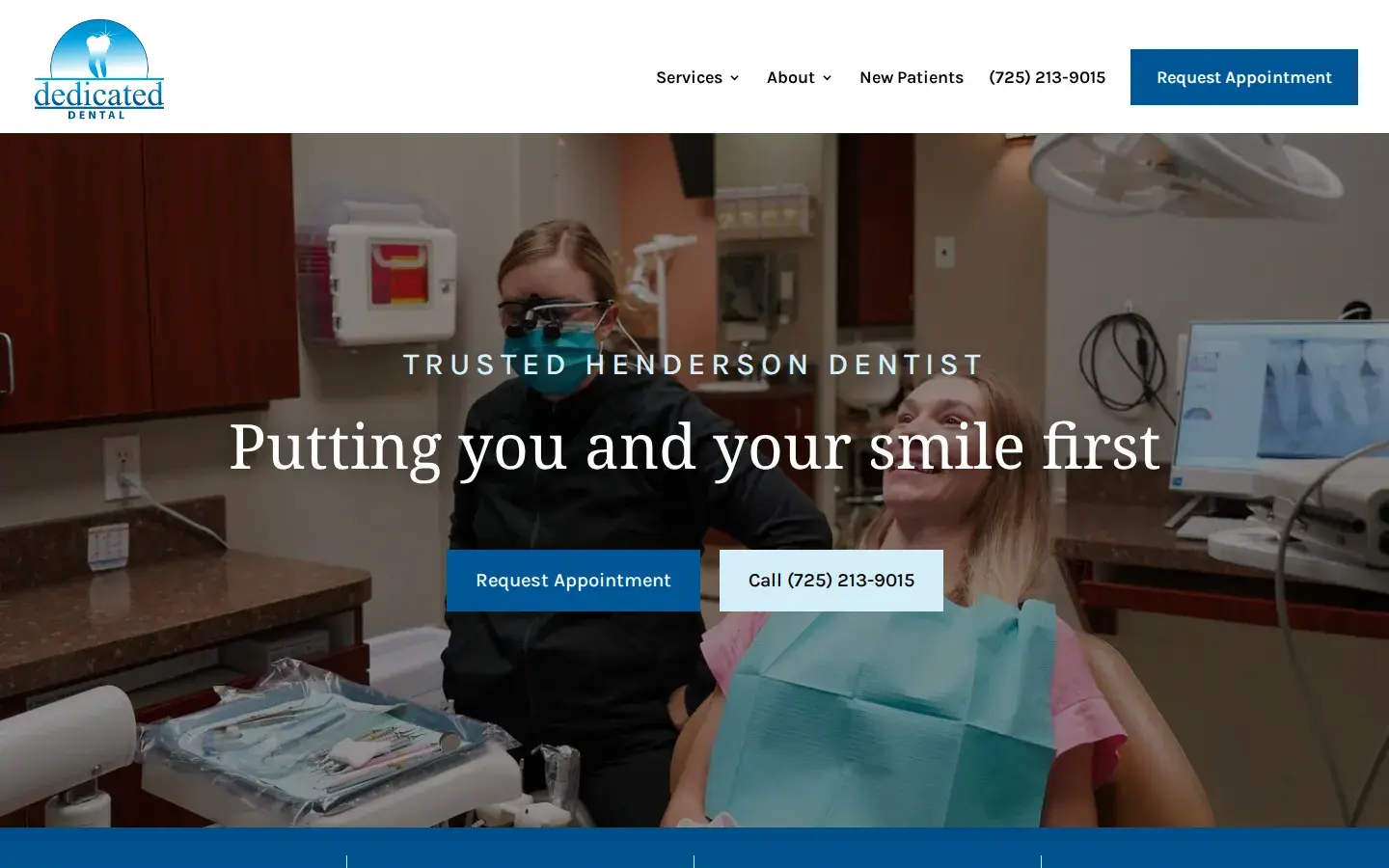 Homepage preview of Dedicated Dental