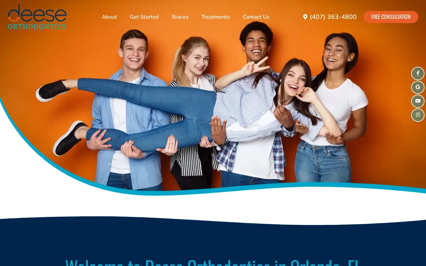 Homepage preview of Deese Orthodontics