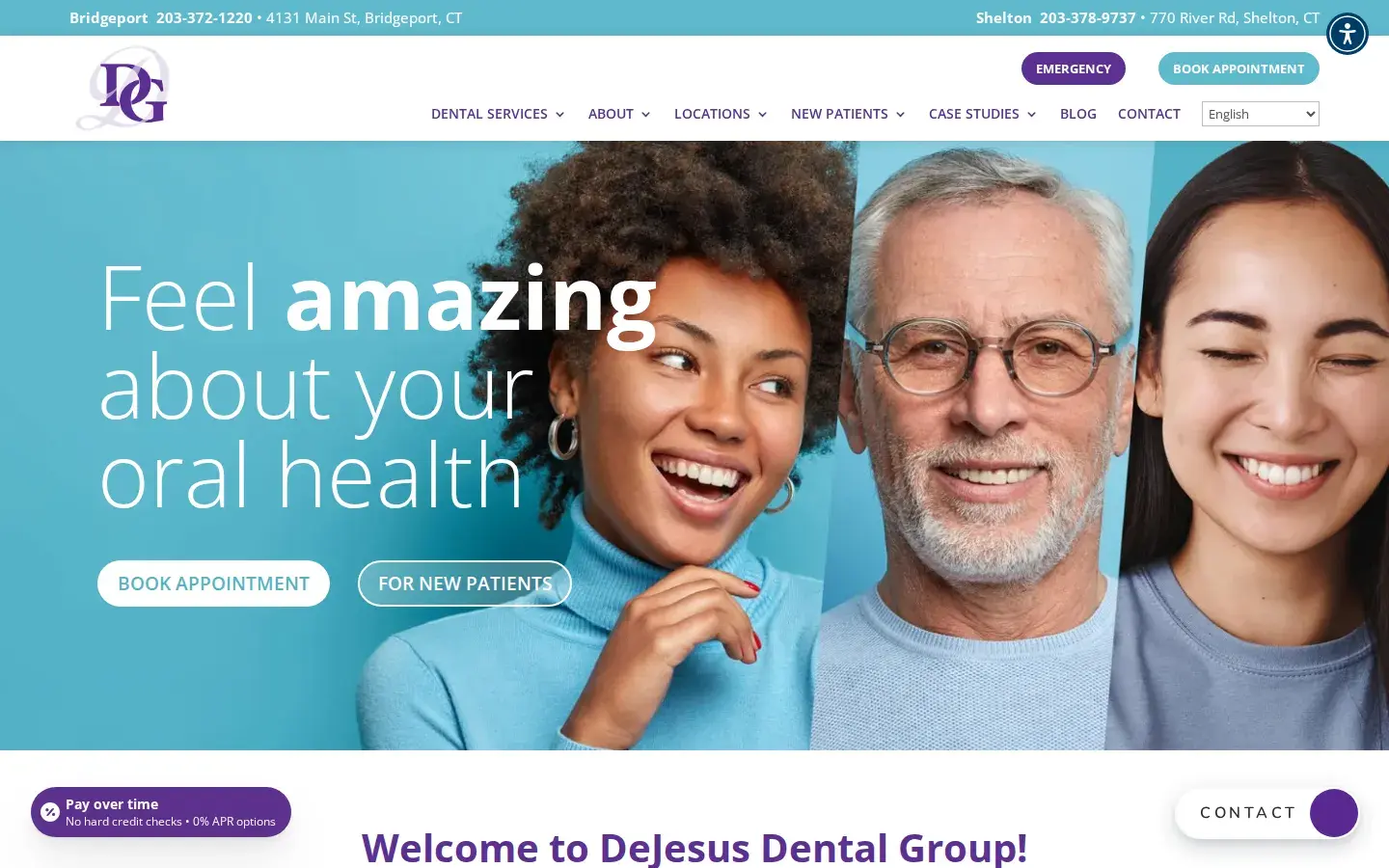 Homepage preview of DeJesus Dental Group