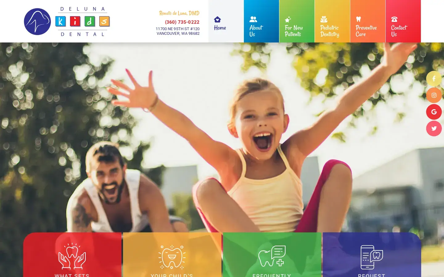 Homepage preview of Deluna Kids Dental