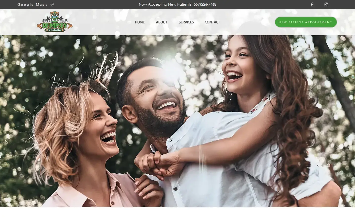 Homepage preview of Dempsey Orthodontics